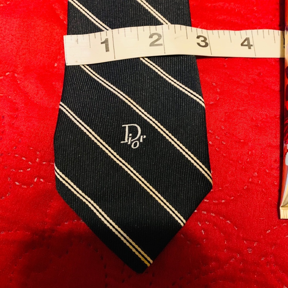 Vintage Christian Dior striped Neck Tie - Picture 6 of 10